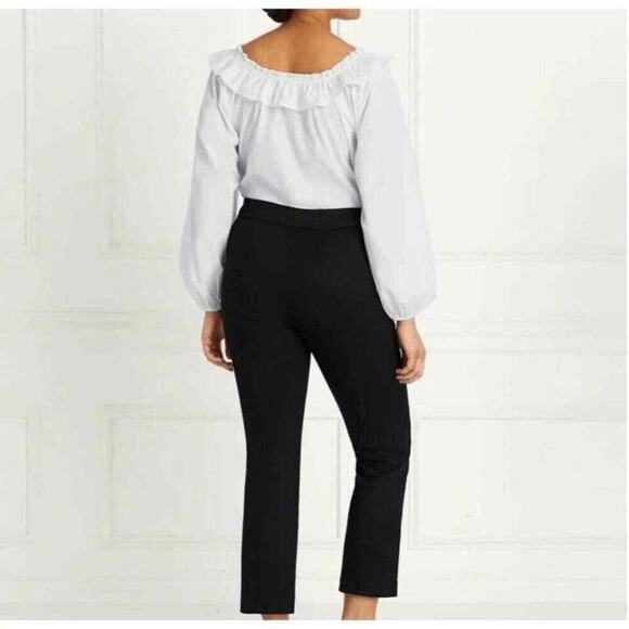 NWT Hill House Black High Rise Cropped Stretchy The Claire Pants Size M - Picture 2 of 7